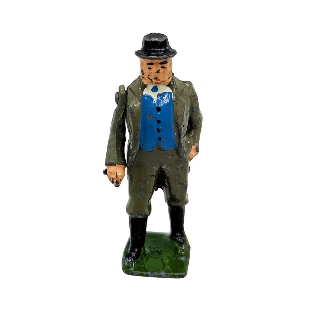 Vintage Britains Lead Man In Suit Moveable Arm England